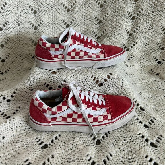 Vans Old Skool red checkered sneakers - Picture 2 of 9